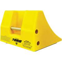 70 Ton Large Equipment Wheel Chock with Handle, Urethane, Yellow Southpoint Industrial Supply