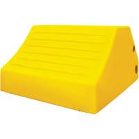 165 Ton Large Equipment Wheel Chock with Handle & Hole, Urethane, Yellow Southpoint Industrial Supply
