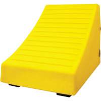 400 Ton Large Equipment Wheel Chock with Handle & Hole, Urethane, Yellow Southpoint Industrial Supply