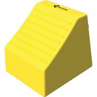 Cale de roue ultra-robuste pour l'exploitation mini&egrave;re Checkers Safety sans support, PEHD, Jaune, 14-1/2" la x 17-1/2" p x 16" h Southpoint Industrial Supply