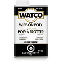 Teinture &agrave; essuyage en poly Watco, 473 ml, Transparent, Brillant Southpoint Industrial Supply