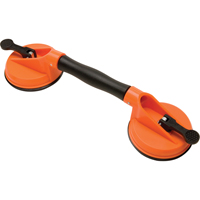 Manually Operated Hand Vacuum Cups - Double Handcup-Swivel, 50 lbs. Capacity, 4-5/8", Lever, 13" Handle Length LA861 | Southpoint Industrial Supply