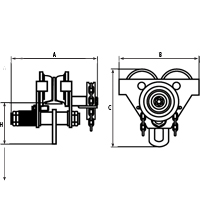 Chariots ajustables, 1000 lb (0,5 tonne) Capacit&eacute;, 2-11/16" - 5-1/4" Southpoint Industrial Supply