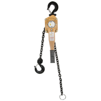 Heavy Duty Gold Series Lever Chain Hoist, 5' Lift, 6000 lbs. (3 tons) Capacity, Alloy Steel Chain Southpoint Industrial Supply
