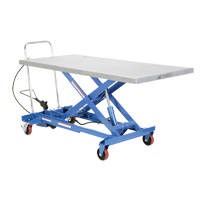 Pneumatic Hydraulic Scissor Lift Table, Steel, 63" L x 31-1/2" W, 1000 lbs. Cap. Southpoint Industrial Supply