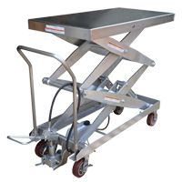 Pneumatic Hydraulic Scissor Lift Table, Stainless Steel, 47-1/4" L x 24" W, 1500 lbs. Cap. Southpoint Industrial Supply