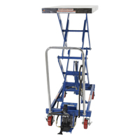 Pneumatic Hydraulic Scissor Lift Table, Steel, 35-1/2" L x 20" W, 800 lbs. Cap. Southpoint Industrial Supply
