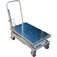 Pneumatic Hydraulic Scissor Lift Table, Stainless Steel, 35-1/2" L x 20" W, 800 lbs. Cap. Southpoint Industrial Supply