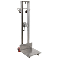 Empileur &agrave; plateforme, M&eacute;canisme Treuil manuel, Capacit&eacute; de 400 lb, Levage max de 58" Southpoint Industrial Supply