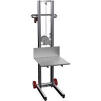 Empileur &agrave; plateforme, M&eacute;canisme Treuil manuel, Capacit&eacute; de 400 lb, Levage max de 58" Southpoint Industrial Supply