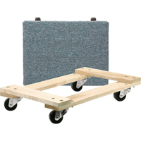 Wood Dollies - Medium-Duty, Polyolefin Wheels, 900 lbs. Capacity, 18" W x 24" D x 7" H Southpoint Industrial Supply