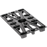 Plastic Pallets, 4-Way Entry, 24" L x 12" W x 1-1/2" H MA373 | Southpoint Industrial Supply