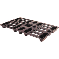 Plastic Pallets, 4-Way Entry, 24" L x 15" W x 1-1/2" H MA374 | Southpoint Industrial Supply