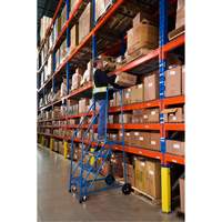 CSA-Certified Rolling Step Ladder, 4 Steps, 22" Step Width, 37" Platform Height, Steel Southpoint Industrial Supply