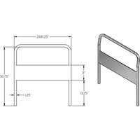 Poign&eacute;e chrom&eacute;e de 30" pour chariot &agrave; plateforme Southpoint Industrial Supply