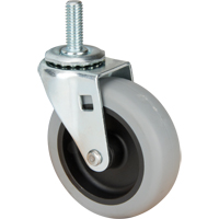 Stem Caster, Swivel, 3" (76 mm) Dia., 80 lbs. (36 kg.) Capacity MF026 | Southpoint Industrial Supply