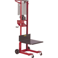 Platform Lift Stacker, Hand Winch Operated, 500 lbs Capacity, 54" Max Lift MF126 | Southpoint Industrial Supply