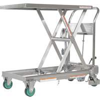 Hydraulic Scissor Lift Table, 31-1/2" L x 19-1/2" W, Stainless Steel, 550 lbs. Capacity Southpoint Industrial Supply