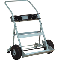 Four-Wheel Cylinder Hand Trucks, Pneumatic Wheels, 28" W x 6" L Base, 1000 lbs. Southpoint Industrial Supply