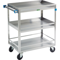Guard Rail Carts, 3 Tiers, 19" W x 34-3/4" H x 31" D, 500 lbs. Capacity MK975 | Southpoint Industrial Supply