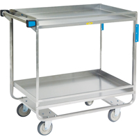 Guard Rail Carts, 2 Tiers, 23" W x 37-1/4" H x 38-5/8" D, 700 lbs. Capacity MK976 | Southpoint Industrial Supply