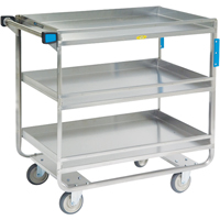 Guard Rail Carts, 3 Tiers, 23" W x 37-1/4" H x 38-5/8" D, 700 lbs. Capacity MK977 | Southpoint Industrial Supply