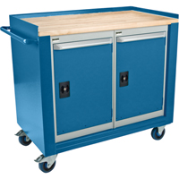 Industrial Duty Mobile Service Workbenches, Wood Surface Southpoint Industrial Supply