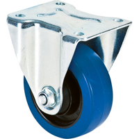 Blue Caster, Rigid, 4" (101.6 mm), Rubber, 350 lbs. (158.8 kg.) Southpoint Industrial Supply