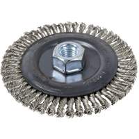 Stringer Bead Brush, 4" Dia., 0.022" Fill, 5/8"-11 Arbor, Stainless Steel Southpoint Industrial Supply