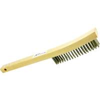 4LHSS 4-Row Long Handle Hand Wire Scratch Brush, Stainless Steel, 4 x 19 Wire Rows, 13-3/4" Long Southpoint Industrial Supply
