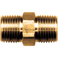 Hex Nipple, Brass, 3/8" x 1/4", NPT x NPT Southpoint Industrial Supply