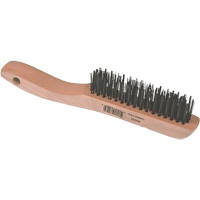 Short Wire Brush, Steel, 4 x 16 Wire Rows, 10" Long Southpoint Industrial Supply