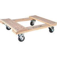 Hardwood Dolly, Polyolefin Wheels, 1000 lbs. Capacity, 18" W x 24" D x 7" H Southpoint Industrial Supply