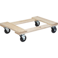 Hardwood Dolly, Polyolefin Wheels, 900 lbs. Capacity, 18" W x 24" D x 7" H Southpoint Industrial Supply