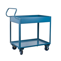 Deep Lipped Service Cart, 2 Tiers, 24" W x 47" H x 36" D, 1200 lbs. Capacity Southpoint Industrial Supply