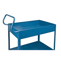 Deep Lipped Service Cart, 2 Tiers, 24" W x 47" H x 36" D, 1200 lbs. Capacity Southpoint Industrial Supply