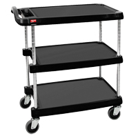 myCart Utility Cart, 3 Tiers, 16" x 35-1/2" x 27", 400 lbs. Capacity Southpoint Industrial Supply