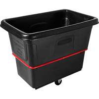 Heavy-Duty Utility Cube Truck, Black Recycled Plastic, 43-1/4" L x 28" W x 33-3/4" H, 12 cu. ft. Volume, 800 lbs. Capacity Southpoint Industrial Supply