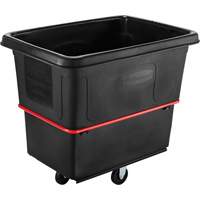 Heavy-Duty Utility Truck, Black Recycled Plastic, 44-3/8" L x 31" W x 38-1/4" H, 16 cu. ft. Volume, 1000 lbs. Capacity Southpoint Industrial Supply