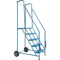 Trailer Access Rolling Ladder with Rails, 4 Steps, 22" Step Width, 37" Platform Height, Steel Southpoint Industrial Supply