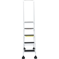 Light-Duty Stop-Step Ladders, 5 Steps, 16" Step Width, 47-11/16" Platform Height, Steel Southpoint Industrial Supply