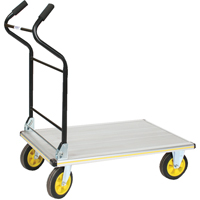 Chariot &agrave; plateforme avec poign&eacute;e ergonomique pliante, Aluminium, 660 lb, 35-1/2" lo x 24" la, Hauteur 41" Southpoint Industrial Supply