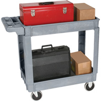 Chariot utilitaire de luxe, 2 tiers, 25" x 35-1/2" x 43,5"/43-1/2", Capacit&eacute; 550 lb Southpoint Industrial Supply