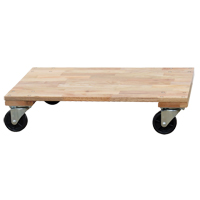 Solid Platform Wood Dolly, Rubber Wheels, 1200 lbs. Capacity, 24" W x 36" D x 7" H Southpoint Industrial Supply