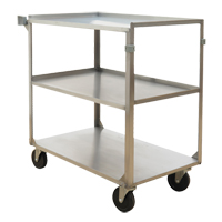 Shelf Carts, 3 Tiers, 21" W x 37-1/4" H x 35-1/8" D, 500 lbs. Capacity MO254 | Southpoint Industrial Supply