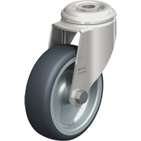 Roulette en &eacute;lastom&egrave;re thermoplastique acier inoxydable, Pivotant, Diam&egrave;tre 4" (102 mm), Capacit&eacute; 240 lb (108 kg) Southpoint Industrial Supply