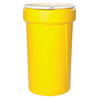 Nestable Polyethylene Drum, 55 US gal (45 imp. gal.), Open Top, Yellow Southpoint Industrial Supply