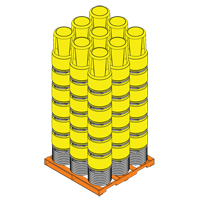 Nestable Polyethylene Drum, 14 US gal (11.7 imp. gal.), Open Top, Yellow Southpoint Industrial Supply
