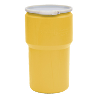 Nestable Polyethylene Drum, 14 US gal (11.7 imp. gal.), Open Top, Yellow MO769 | Southpoint Industrial Supply