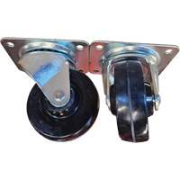 Plate Caster, Swivel, 4" (101.6 mm), Rubber, 225 lbs. (102 kg.) Southpoint Industrial Supply